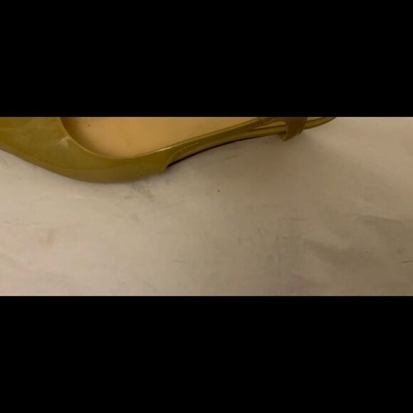 KATE SPADE womens 8 beige  toe patent leather slingback shoes - Picture 11 of 11